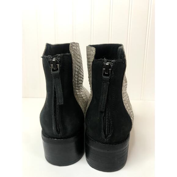 Gentle Souls Silver Black Pie Pod Ankle Boots Size 7.5 - Picture 7 of 10